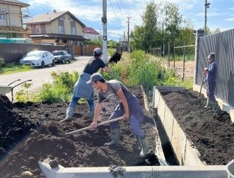 Монтаж лотков Горская